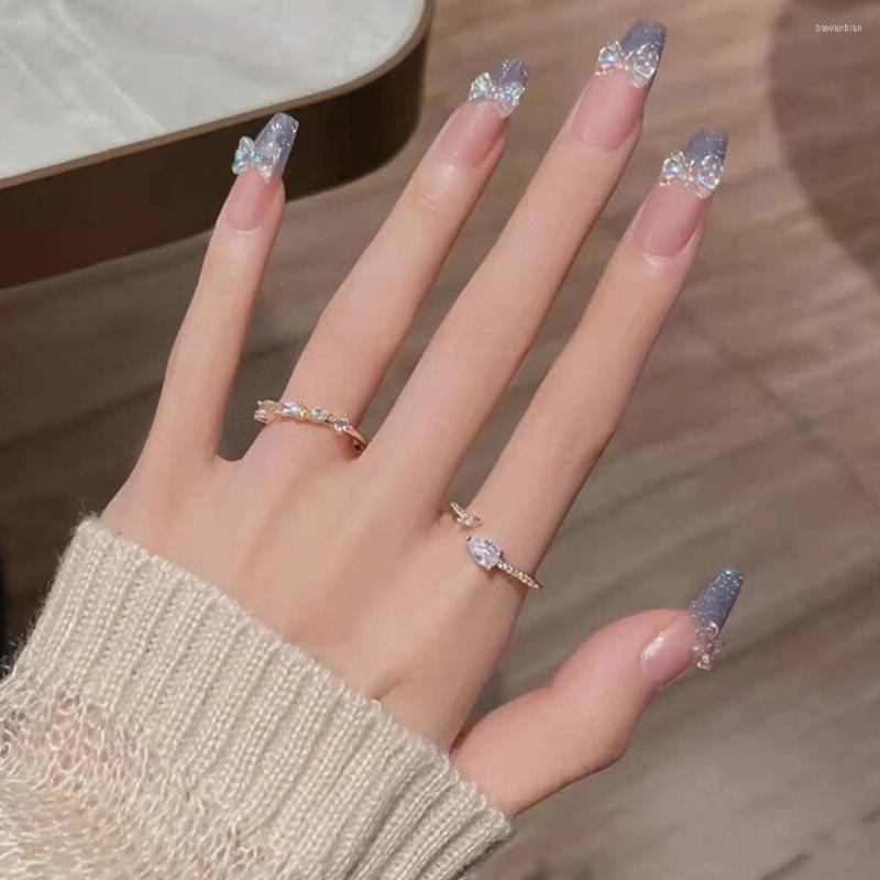 False Nails 24Pcs Gradient Blue Glitter Long Ballet For Women Girls Easy Tear Not Fall Salon Finger Toes DIY Press On Nail
False Nails 24Pcs Gradient Blue Glitter Long Ballet For Women Girls Easy Tear Not Fall Salon Finger Toes DIY Press On Nail