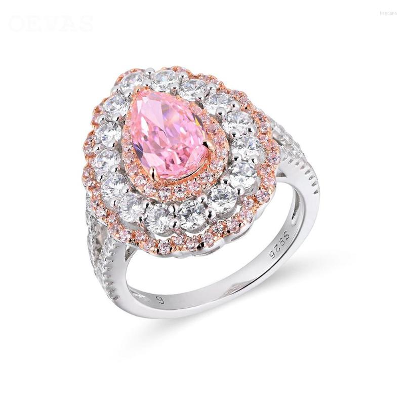 Cluster Rings 925 Sterling Silver Sparkling Pink High Carbon Diamond Drop Ring Ladies Wedding Party Premium Jewelry Gift
Cluster Rings 925 Sterling Silver Sparkling Pink High Carbon Diamond Drop Ring Ladies Wedding Party Premium Jewelry Gift