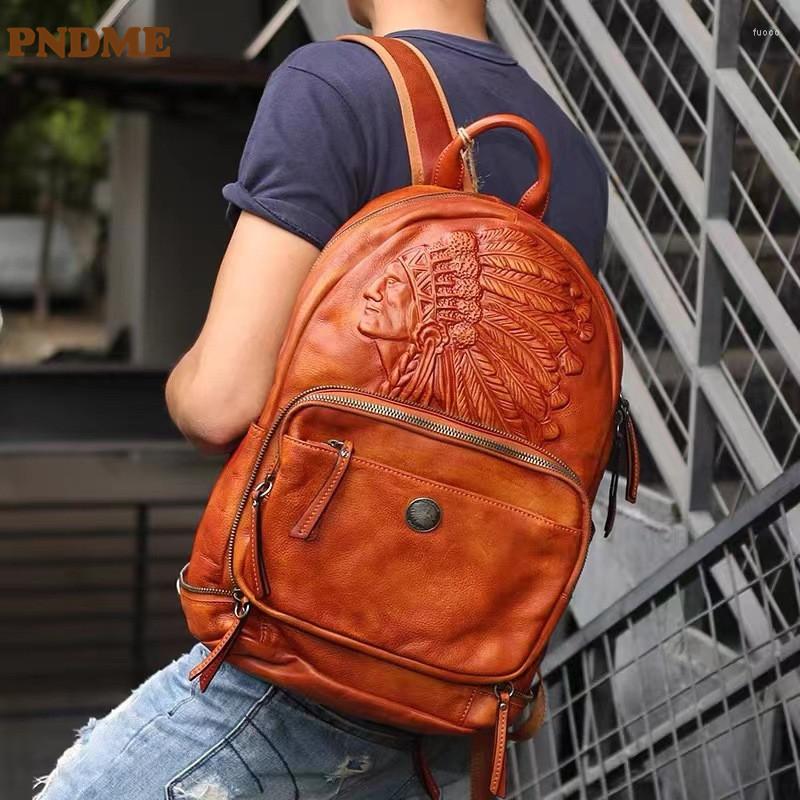 Backpack PNDME Vintage Designer Luxury Genuine Leather Men's Women's Big Outdoor Travel Real Large Capacity Schoolbag, Black
Backpack PNDME Vintage Designer Luxury Genuine Leather Men's Women's Big Outdoor Travel Real Large Capacity Schoolbag, Black