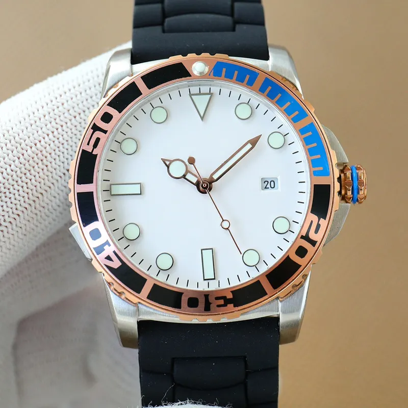 Classic watch automatic mechanical 41mm fashion business waterproof rubber watch