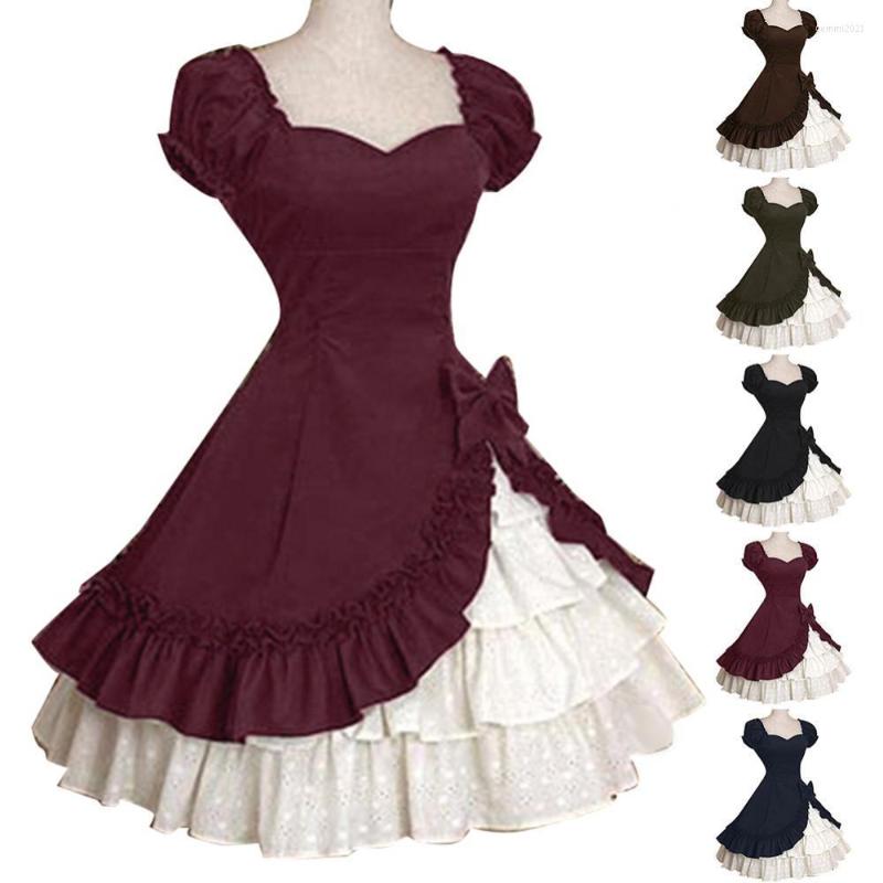 Casual Dresses S Lady Retro Falbala Large Swing Bowknot Medieval Lolita Dress Cosplay Costume, Black
Casual Dresses S Lady Retro Falbala Large Swing Bowknot Medieval Lolita Dress Cosplay Costume, Black
