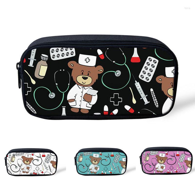Cosmetic Bags Fashion Women Cases Makeup Cartoon Bear Pattern Kids Girls Boys Student Pencil Children Pen Case Bag, Yq1029k
Cosmetic Bags Fashion Women Cases Makeup Cartoon Bear Pattern Kids Girls Boys Student Pencil Children Pen Case Bag, Yq1029k