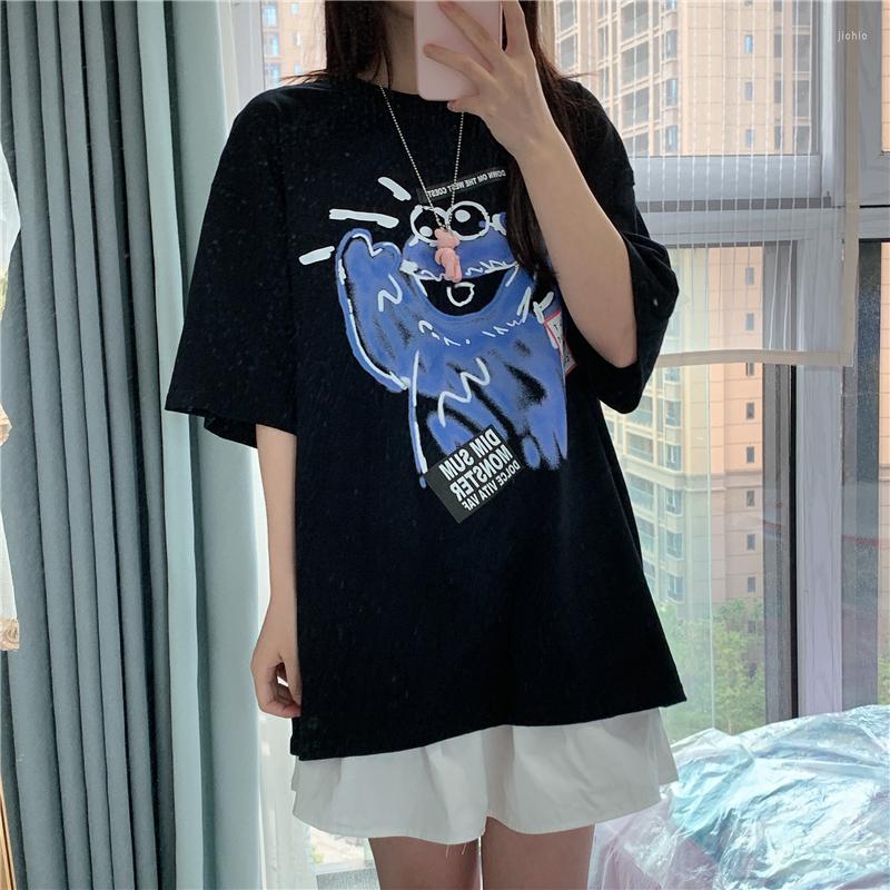 Women' T Shirts Harajuku Shirt Hand-Painted Graffiti Cartoon Animal Kawaii T-Shirt For Girls Sweet Korean Clothes Aesthetic Female Summer, Black
Women' T Shirts Harajuku Shirt Hand-Painted Graffiti Cartoon Animal Kawaii T-Shirt For Girls Sweet Korean Clothes Aesthetic Female Summer, Black