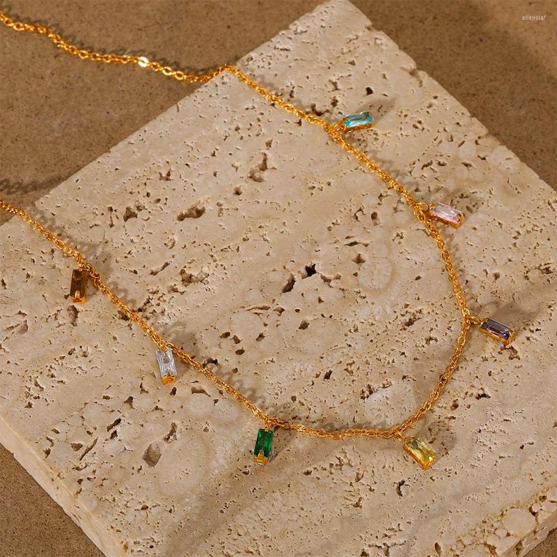 Choker AIDE Classic Stainless Steel Necklace Clavicle Chain For Women Girl Colorful Zircon Charm Pendant Luxury Jewelry Gift
Choker AIDE Classic Stainless Steel Necklace Clavicle Chain For Women Girl Colorful Zircon Charm Pendant Luxury Jewelry Gift