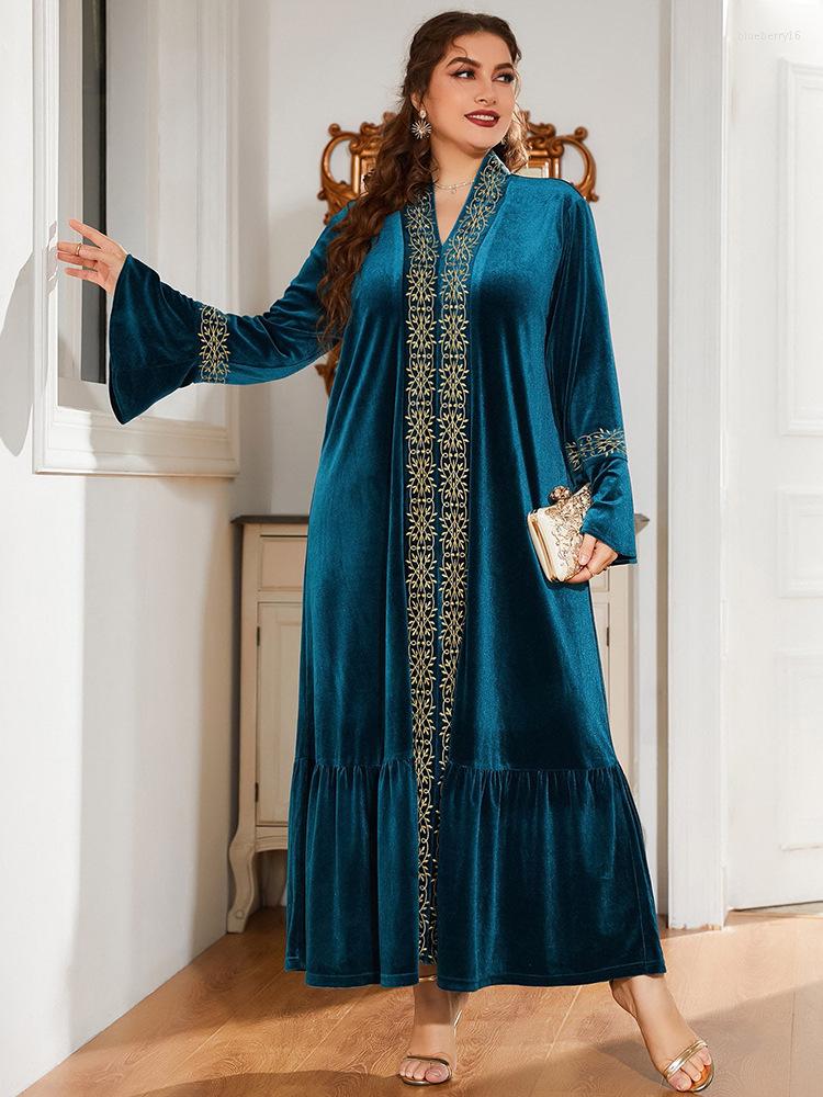 Ethnic Clothing Abaya Muslim Maxi Dress Women Embroidery Flare Sleeve Robes Spring Autumn Patchwork Elegant Islam Jalabiya 2023
Ethnic Clothing Abaya Muslim Maxi Dress Women Embroidery Flare Sleeve Robes Spring Autumn Patchwork Elegant Islam Jalabiya 2023