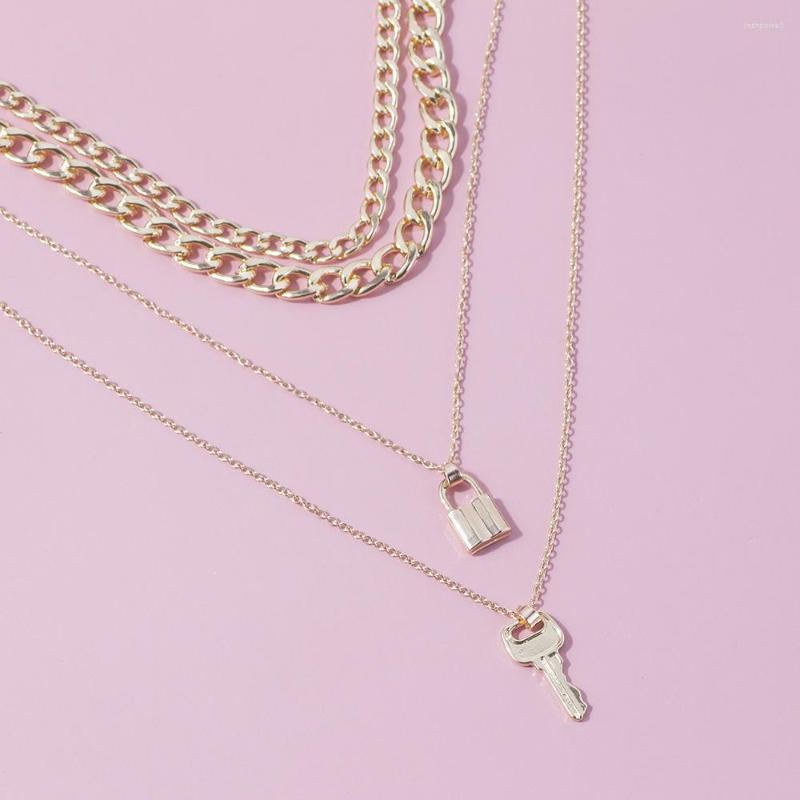 Pendant Necklaces Fashion Key Lock Necklace Unisex Multilayer Hip Hop Long Chain For Women Men Jewelry Gifts
Pendant Necklaces Fashion Key Lock Necklace Unisex Multilayer Hip Hop Long Chain For Women Men Jewelry Gifts