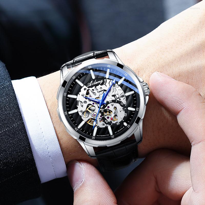 Wristwatches AILANG Fashion Brand Authentic Watches Mens Hollow Out Mechanical Watch Automatic Large Dial Tourbillon Trend Men's, 4-black-black
Wristwatches AILANG Fashion Brand Authentic Watches Mens Hollow Out Mechanical Watch Automatic Large Dial Tourbillon Trend Men's, 4-black-black