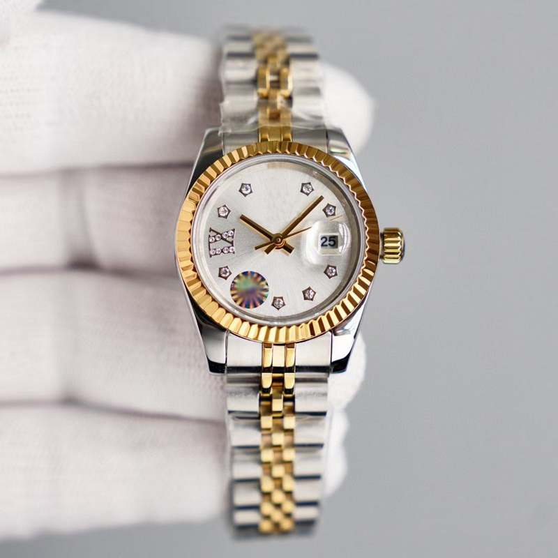 28mm Gold mixed silver luxury watch women watches Classic Automatic sweeping Movement aaa Fashion Womens silver datejust luminous ladies Wristwatch, 12
28mm Gold mixed silver luxury watch women watches Classic Automatic sweeping Movement aaa Fashion Womens silver datejust luminous ladies Wristwatch, 12