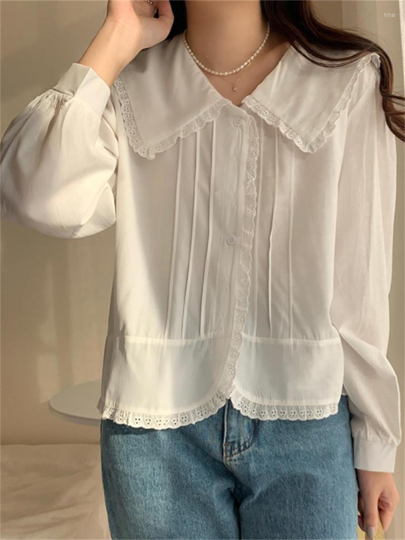 Women's Blouses Alien Kitty Spring Folds Sweet Shirts Tops Women Lace Ruffles 2023 Arrival Autumn OL Chic High Waist Solid Casual, White
Women's Blouses Alien Kitty Spring Folds Sweet Shirts Tops Women Lace Ruffles 2023 Arrival Autumn OL Chic High Waist Solid Casual, White