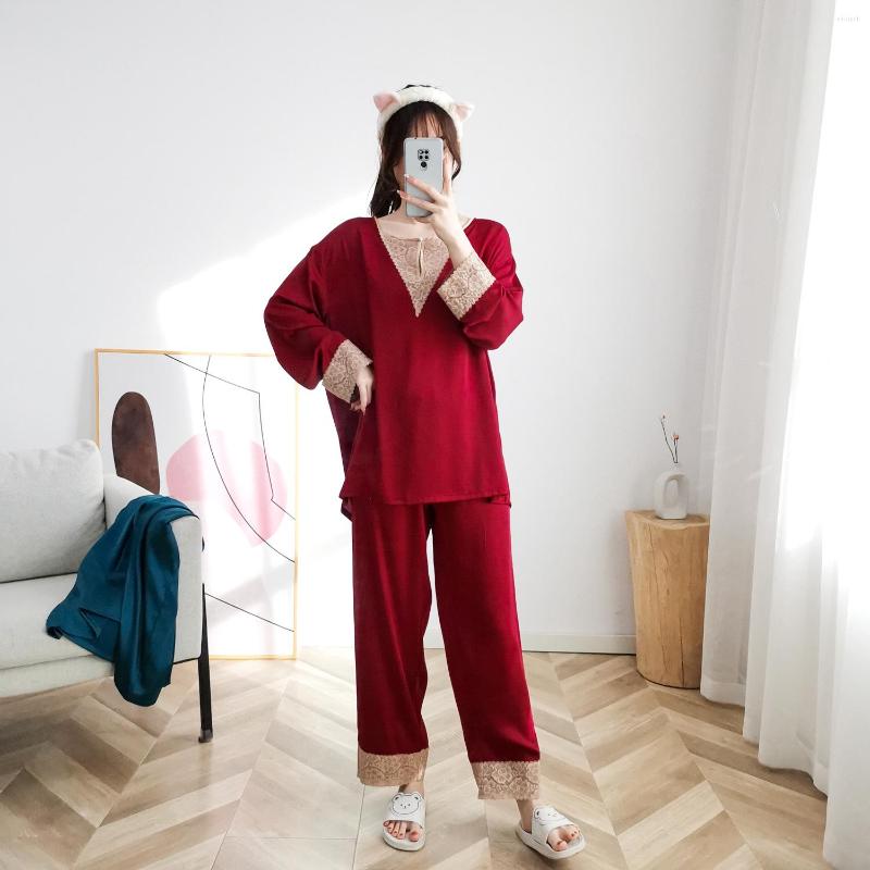 Women's Sleepwear -5XL Women Pajamas Sets Sexy Lace Floral Trim Pyjamas Suit Rayon Nightwear Spring Summer Casual Home Wear, Peacock blue
Women's Sleepwear -5XL Women Pajamas Sets Sexy Lace Floral Trim Pyjamas Suit Rayon Nightwear Spring Summer Casual Home Wear, Peacock blue