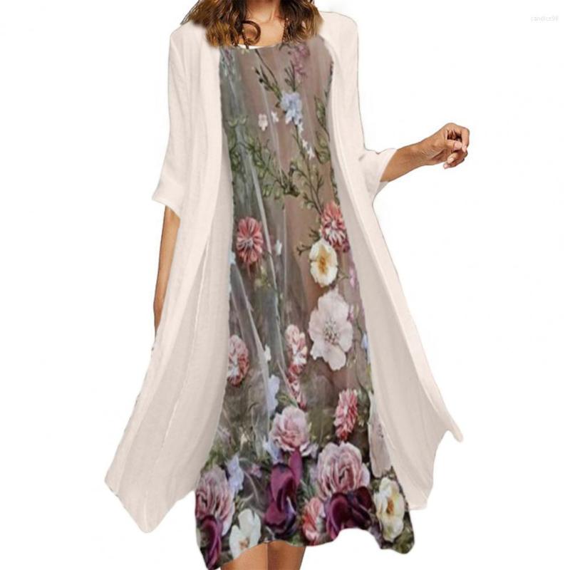 Work Dresses 2 Pcs/Set Women Coat Dress Set Solid Color Cardigan Sleeveless Flower Print Clothes Female 2023, Khaki
Work Dresses 2 Pcs/Set Women Coat Dress Set Solid Color Cardigan Sleeveless Flower Print Clothes Female 2023, Khaki