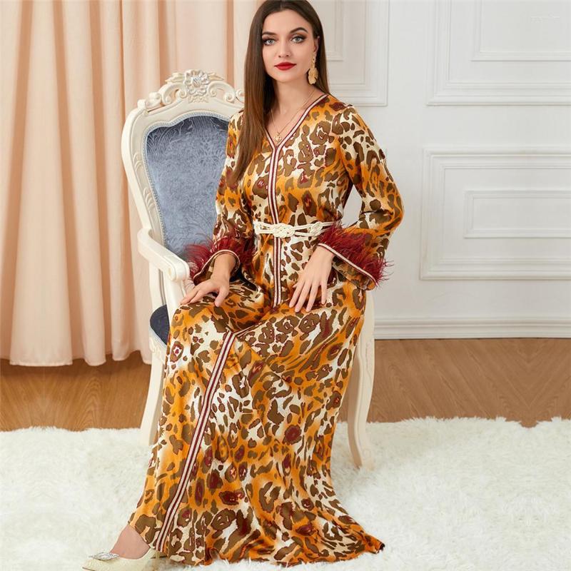 Ethnic Clothing Elegant Muslim Women Long Dress Evening Party Gown Moroccan Jalabiya Kaftan Leopard Print Islamic Vestidos Dubai Arabic
Ethnic Clothing Elegant Muslim Women Long Dress Evening Party Gown Moroccan Jalabiya Kaftan Leopard Print Islamic Vestidos Dubai Arabic