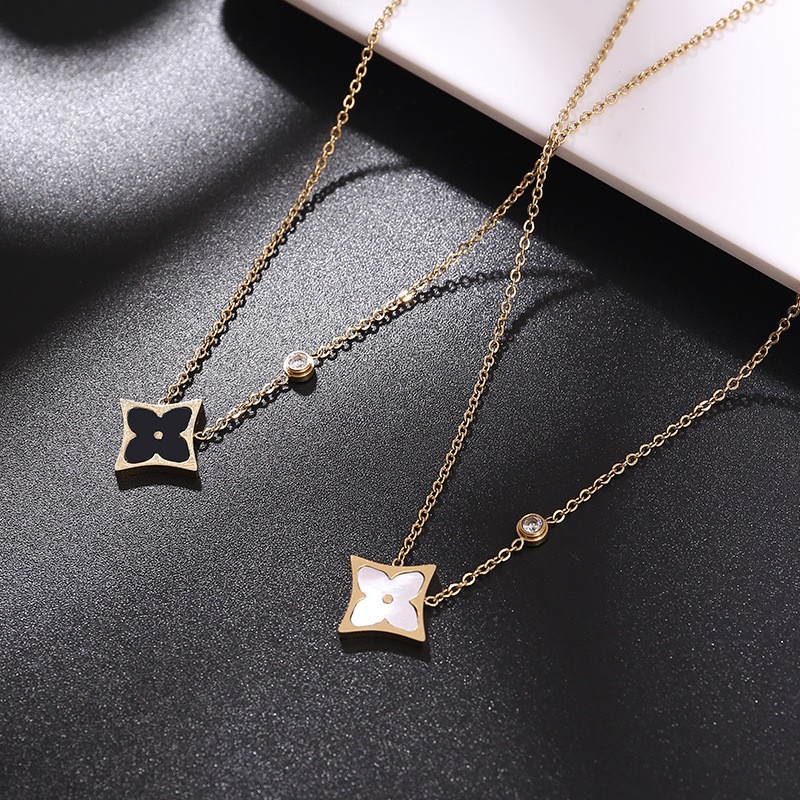double sided lucky grass pendant love necklace designer luxury womens gold chain mens cuban link channel jewelry women cross ice out chain pendants necklaces party
double sided lucky grass pendant love necklace designer luxury womens gold chain mens cuban link channel jewelry women cross ice out chain pendants necklaces party