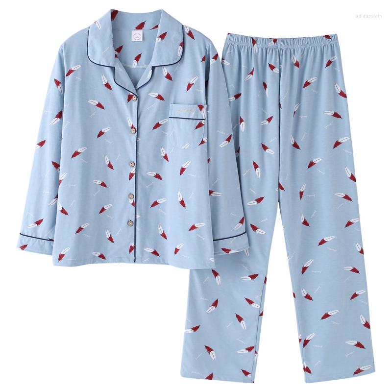 Women's Sleepwear Female Pijama Autumn Pajamas Knitted Cotton Women Pajama Set Long Sleeve Cardigan Pyjama Lounge Homewear Clothes, Rlm443
Women's Sleepwear Female Pijama Autumn Pajamas Knitted Cotton Women Pajama Set Long Sleeve Cardigan Pyjama Lounge Homewear Clothes, Rlm443