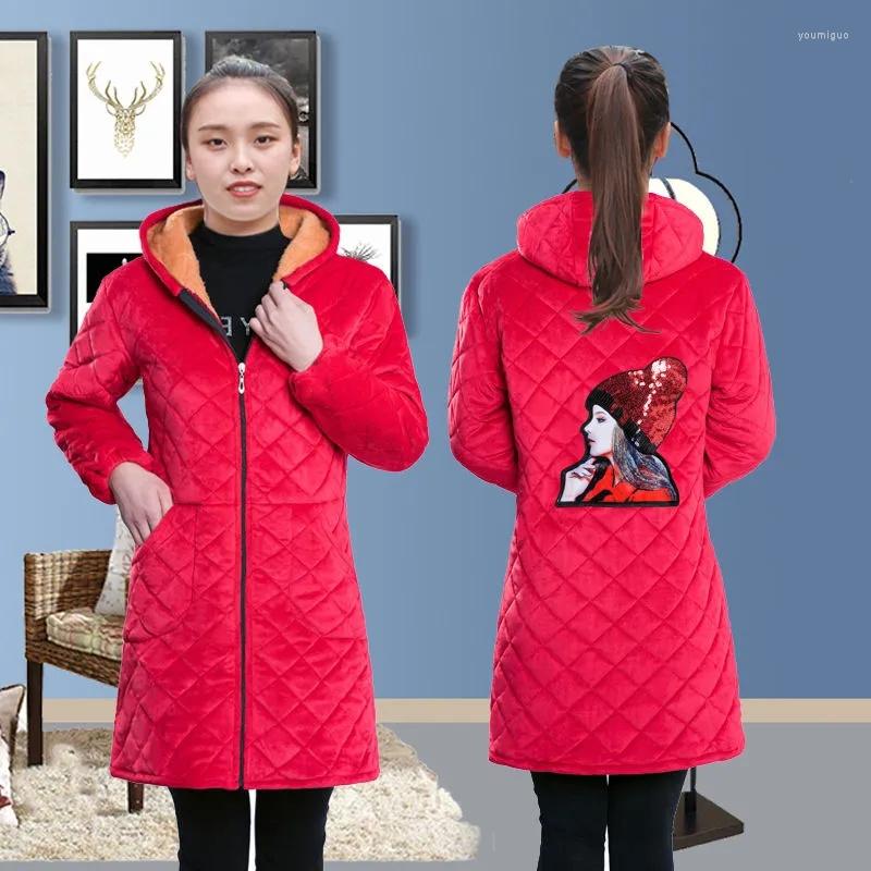 Women's Trench Coats Women Fleece Parkas Female Winter Add Velvet Warm Cotton Overcoat Femme Hooded Mid-length Zipper Lock, Black
Women's Trench Coats Women Fleece Parkas Female Winter Add Velvet Warm Cotton Overcoat Femme Hooded Mid-length Zipper Lock, Black