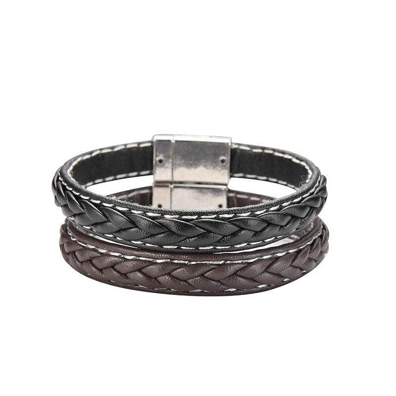 Strand Beaded Strands Simple Pu Woven Magnet Buckle Bracelet Fashion Street Auction Jewelry
Strand Beaded Strands Simple Pu Woven Magnet Buckle Bracelet Fashion Street Auction Jewelry