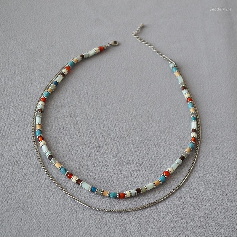 Choker LONDANY Necklace Literary Vintage Macaron Color-block Beaded Double Layered Temperament Sweater Chain
Choker LONDANY Necklace Literary Vintage Macaron Color-block Beaded Double Layered Temperament Sweater Chain