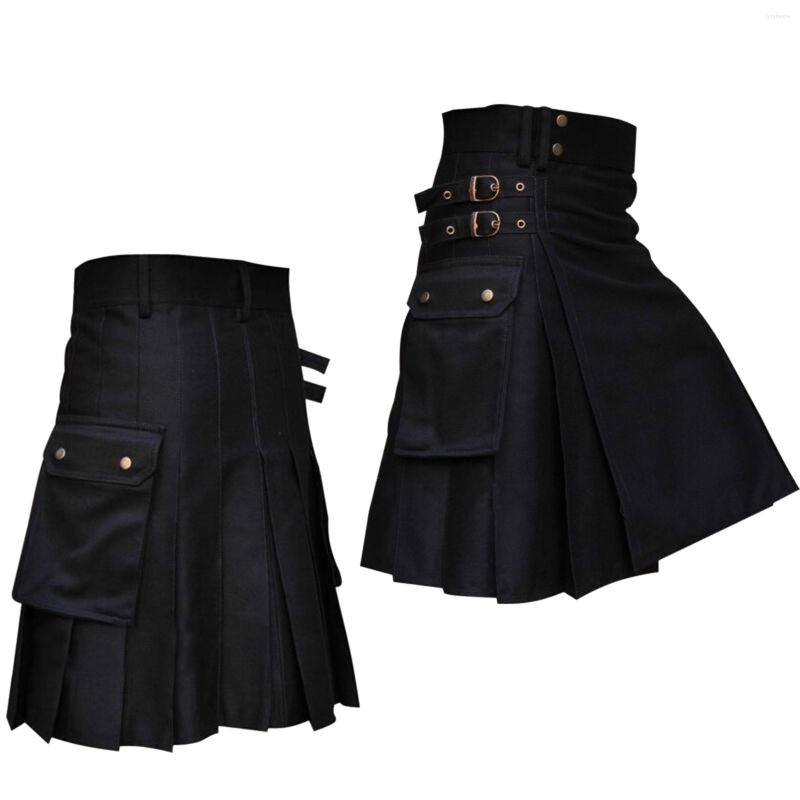Men' Pants Mens Fashion Casual Scottish Style Solid Pocket Pleated Skirt Taupe, Black
Men' Pants Mens Fashion Casual Scottish Style Solid Pocket Pleated Skirt Taupe, Black