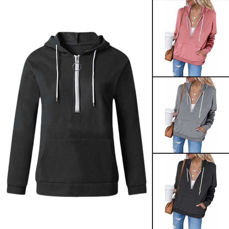 Women's Hoodies & Sweatshirts Ly Half-Zip Hooded Pullover Casual Long Sleeve Sweatshirt Fashion Comfortable Outerwear For Autumn Winter, Black
Women's Hoodies & Sweatshirts Ly Half-Zip Hooded Pullover Casual Long Sleeve Sweatshirt Fashion Comfortable Outerwear For Autumn Winter, Black