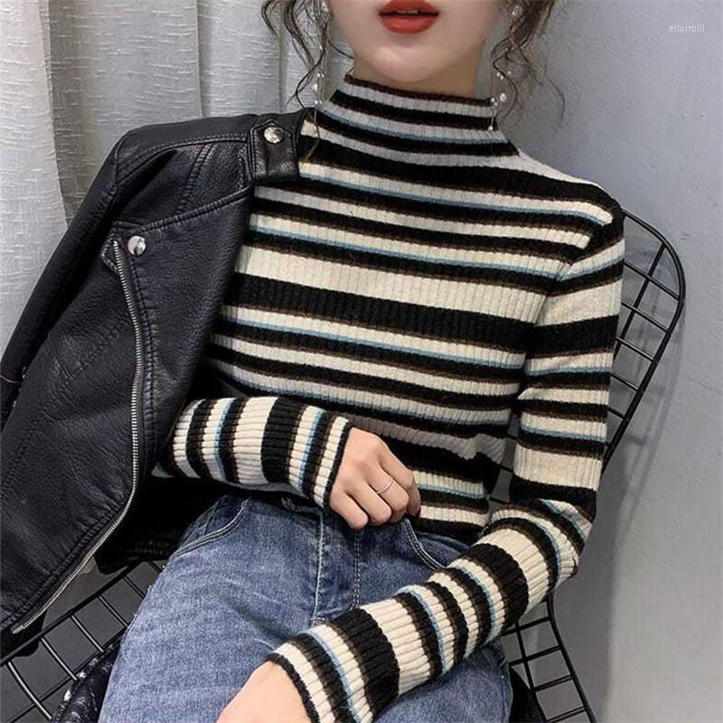 Women' Sweaters Half Turtlenecks For Women Fall WWinter Striped Sweater Korean Fashion Knit Pullover Long Sleeve Basic Top Soft Knitwears, Black
Women' Sweaters Half Turtlenecks For Women Fall WWinter Striped Sweater Korean Fashion Knit Pullover Long Sleeve Basic Top Soft Knitwears, Black