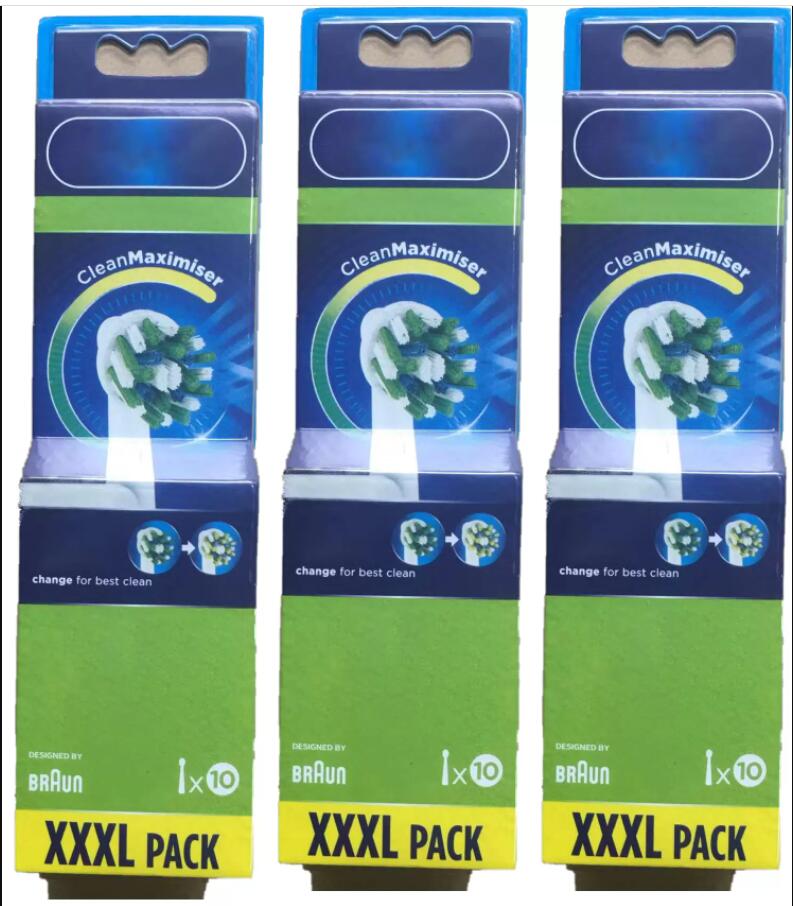 EB50RB-10 Replacement Heads For Electric Toothbrush head 10pcs Per Pack Oral Hygiene Cleaning black/white color