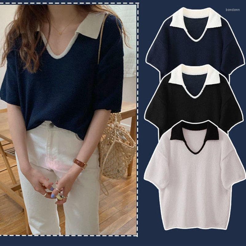 Women' Blouses Knitted Fashion Blouse Women V Ncek Summer Top With Collar Short Sleeve Shirts And 2023 Korean, Purple
Women' Blouses Knitted Fashion Blouse Women V Ncek Summer Top With Collar Short Sleeve Shirts And 2023 Korean, Purple