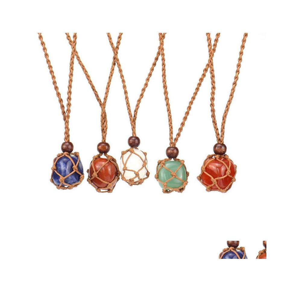 Pendant Necklaces Healing Crystal Natural Stone Weave Net Bag Charms Green Pink Opal Rope Chain Wholesale Christmas J Sexyhanz Drop Dh8Av
Pendant Necklaces Healing Crystal Natural Stone Weave Net Bag Charms Green Pink Opal Rope Chain Wholesale Christmas J Sexyhanz Drop Dh8Av