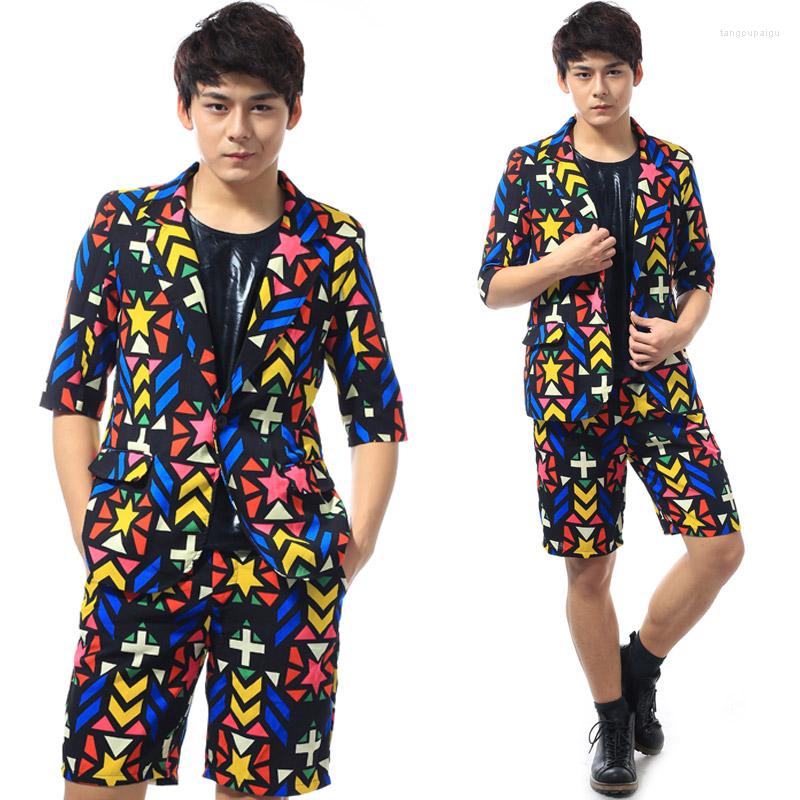 Men' Suits Personality Male Costume Flower Print Slim Nightclub Singer Show Performance Set Stage Dance Wear, Picture flower
Men' Suits Personality Male Costume Flower Print Slim Nightclub Singer Show Performance Set Stage Dance Wear, Picture flower