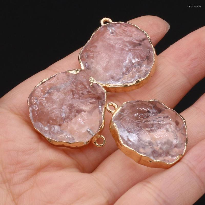 Charms Natural Semi-precious Stone Irregular Circle Gilded Edge 25x25mm For DIY Jewelry Making High Quality Gift
Charms Natural Semi-precious Stone Irregular Circle Gilded Edge 25x25mm For DIY Jewelry Making High Quality Gift