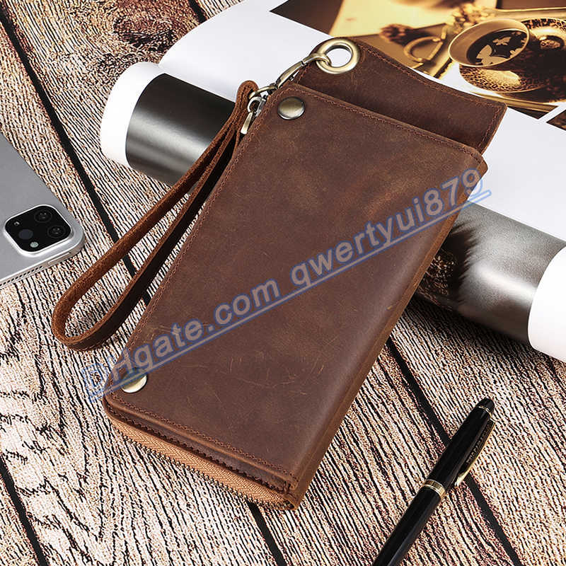 Wallets Men's Wallet Genuine Leather Clutch Man Walet Brand Luxury Male Purse Business Long Wallets Zipper Coin Purse 6.5" Phone Pocket 021723H, Dark brown
Wallets Men's Wallet Genuine Leather Clutch Man Walet Brand Luxury Male Purse Business Long Wallets Zipper Coin Purse 6.5" Phone Pocket 021723H, Dark brown