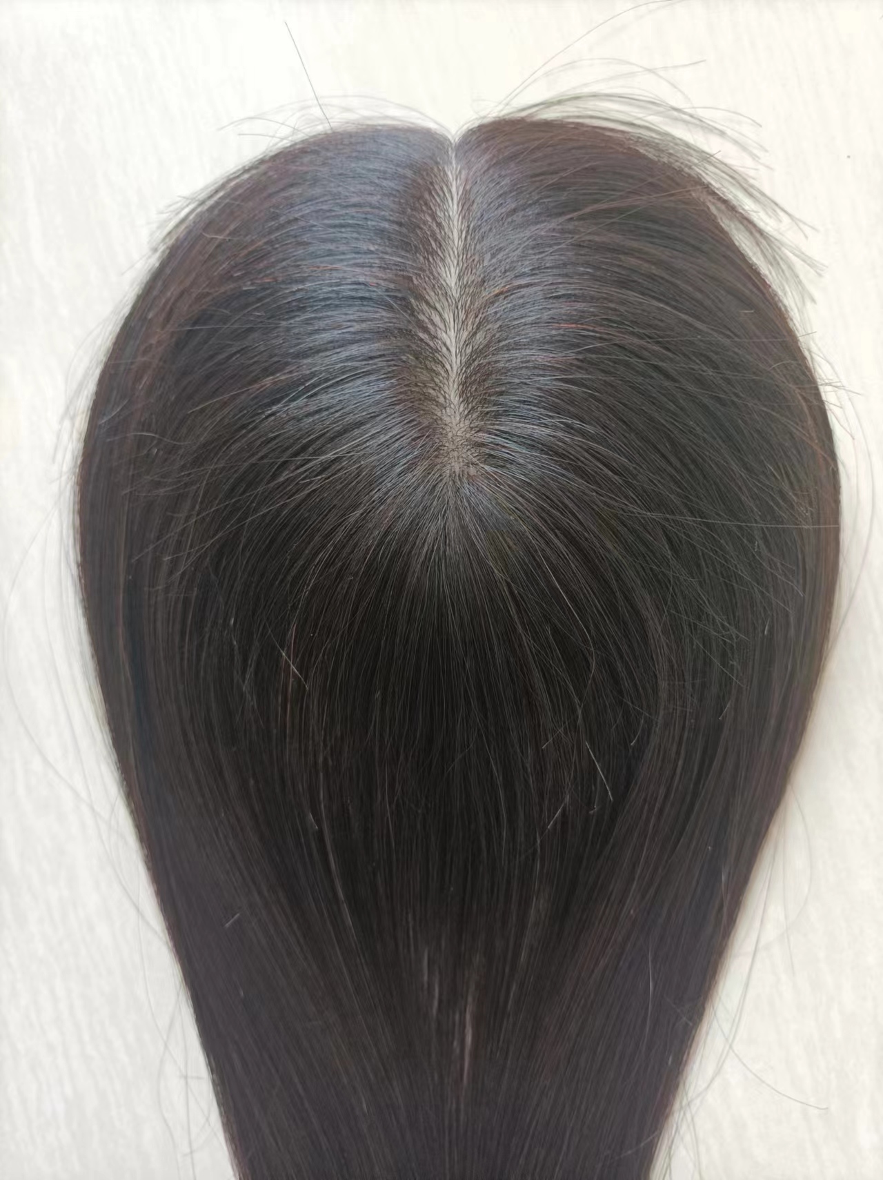 8X12cm Silk Skin Base Topper Women Toupee Chinese Virgin Human Hair Piece with 4 Clips In Natural Scalp Top Overlay Free Parting