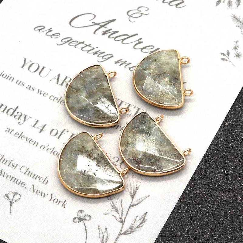 Pendant Necklaces Natural Stone Glitter Double Hole Pendants DIY Jewelry Making Accessories Faceted Semicircular Earrings Necklace Charms
Pendant Necklaces Natural Stone Glitter Double Hole Pendants DIY Jewelry Making Accessories Faceted Semicircular Earrings Necklace Charms