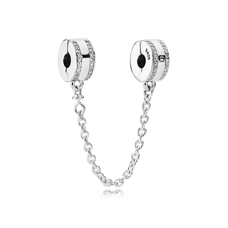 Classic Safety Chain Charm Authentic Sterling Silver for Pandora Women Jewelry Snake Chain Bracelet Bangle Making Accessories Link with Original Box Set
Classic Safety Chain Charm Authentic Sterling Silver for Pandora Women Jewelry Snake Chain Bracelet Bangle Making Accessories Link with Original Box Set