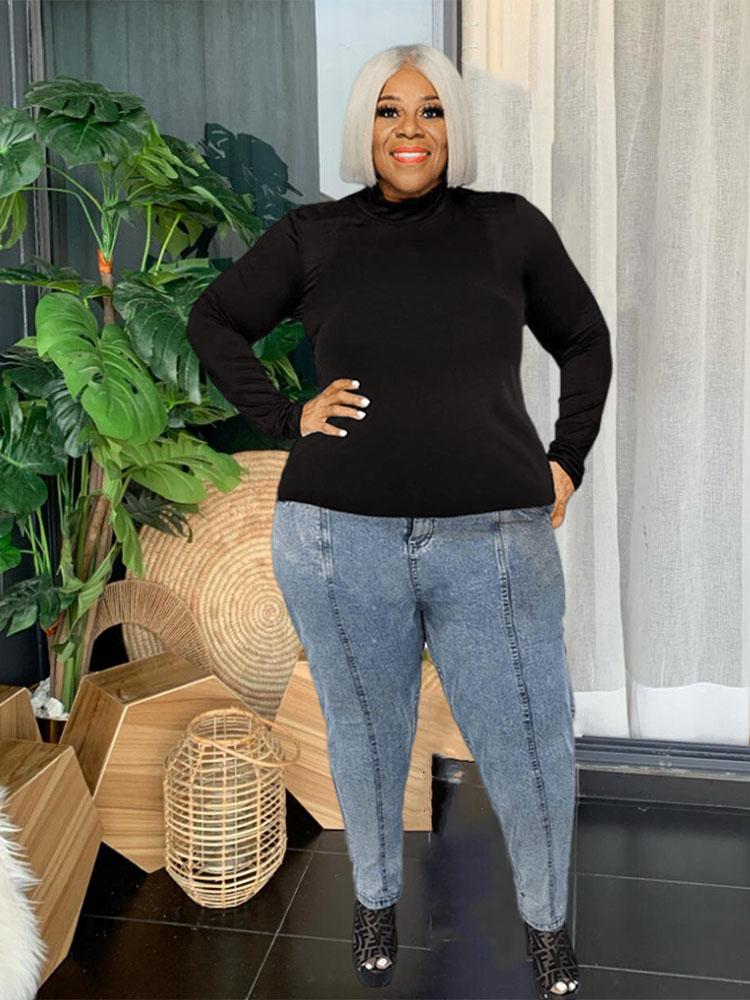 Shirt Plus Size Tops Women Clothing Black Top Long Sleeves Streetwear Turtleneck Blouse Underwear Big Wholesale Bulk
Shirt Plus Size Tops Women Clothing Black Top Long Sleeves Streetwear Turtleneck Blouse Underwear Big Wholesale Bulk