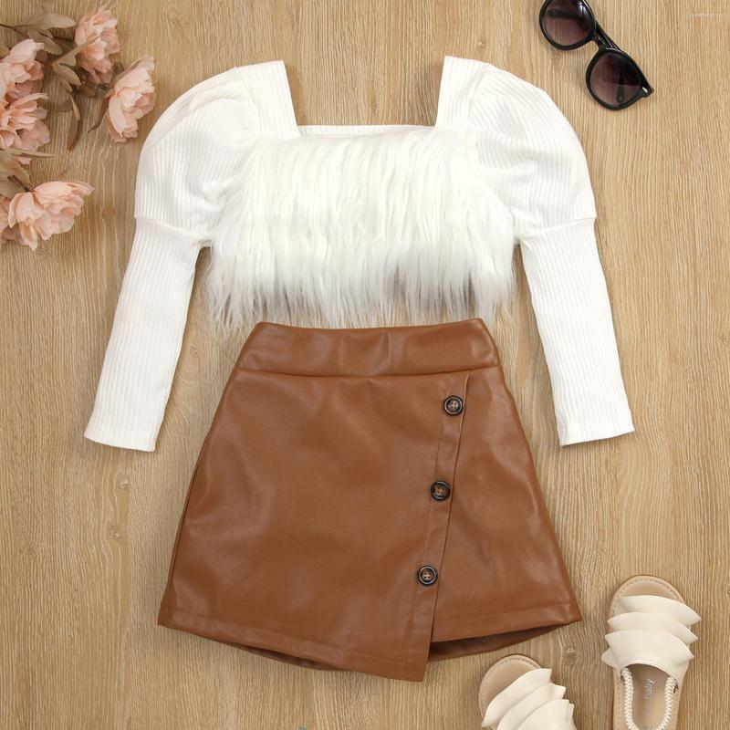 Clothing Sets CitgeeAutumn Kids Toddler Girls Outfit White Long Sleeve Tops Brown PU Leather Skirt Fall Clothes, Picture shown
Clothing Sets CitgeeAutumn Kids Toddler Girls Outfit White Long Sleeve Tops Brown PU Leather Skirt Fall Clothes, Picture shown
