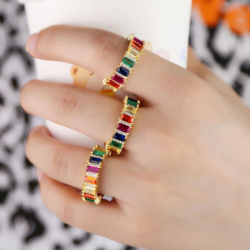 Cluster Rings Gold Filled Delicate Baguette Rainbow CZ Ring For Women Fashion Wedding Colorful Eternity Band Stackable JewelryCluster
Cluster Rings Gold Filled Delicate Baguette Rainbow CZ Ring For Women Fashion Wedding Colorful Eternity Band Stackable JewelryCluster