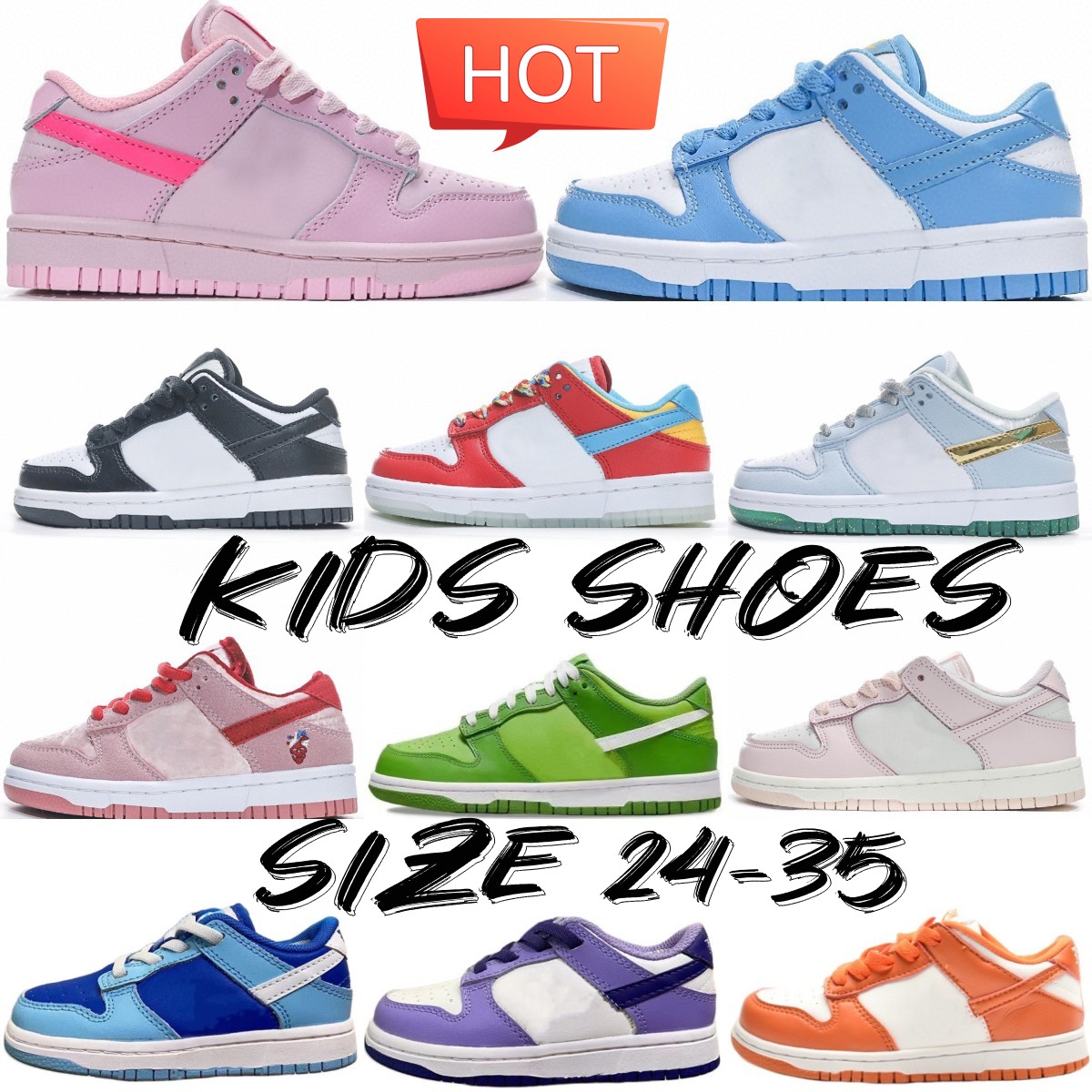 Kids Shoes sb low dunks designer sneakers dunke baby shoe retro black Panda kid youth trainers toddler infants First Walkers Triple Pink, Separates
Kids Shoes sb low dunks designer sneakers dunke baby shoe retro black Panda kid youth trainers toddler infants First Walkers Triple Pink, Separates