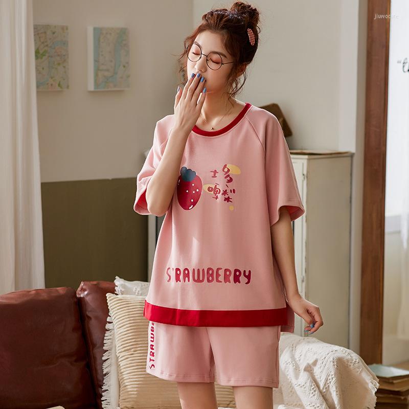 Women's Sleepwear Summer Cartoon Pajamas Sets Women's Short Sleeve Pyjamas Nightwear Women Sweet Cute Casual Homewear Pajama For Girls, 1803
Women's Sleepwear Summer Cartoon Pajamas Sets Women's Short Sleeve Pyjamas Nightwear Women Sweet Cute Casual Homewear Pajama For Girls, 1803