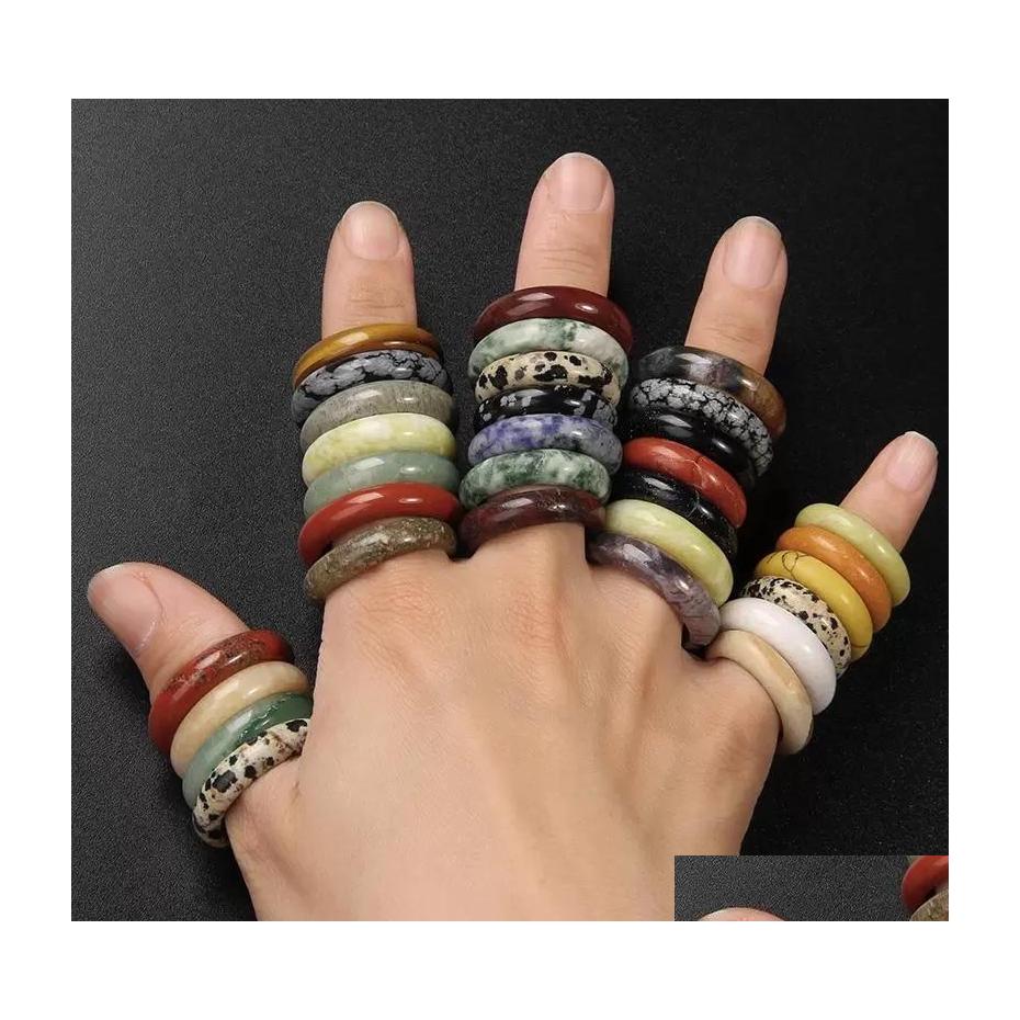 Band Rings 46Mm Unisex Natural Mineral Ring Mticolor Black Green Red Agate Circle Gem Stone Finger Charms Gifts Yydhhome Drop Delive Dhyin
Band Rings 46Mm Unisex Natural Mineral Ring Mticolor Black Green Red Agate Circle Gem Stone Finger Charms Gifts Yydhhome Drop Delive Dhyin