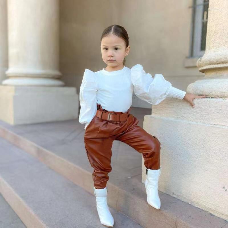 Clothing Sets Toddler Girls Puff Sleeve Tops Set And Leather Pants For Baby Black Knitting Tees Fashion Ins Outfit Wear 1-3Years
Clothing Sets Toddler Girls Puff Sleeve Tops Set And Leather Pants For Baby Black Knitting Tees Fashion Ins Outfit Wear 1-3Years