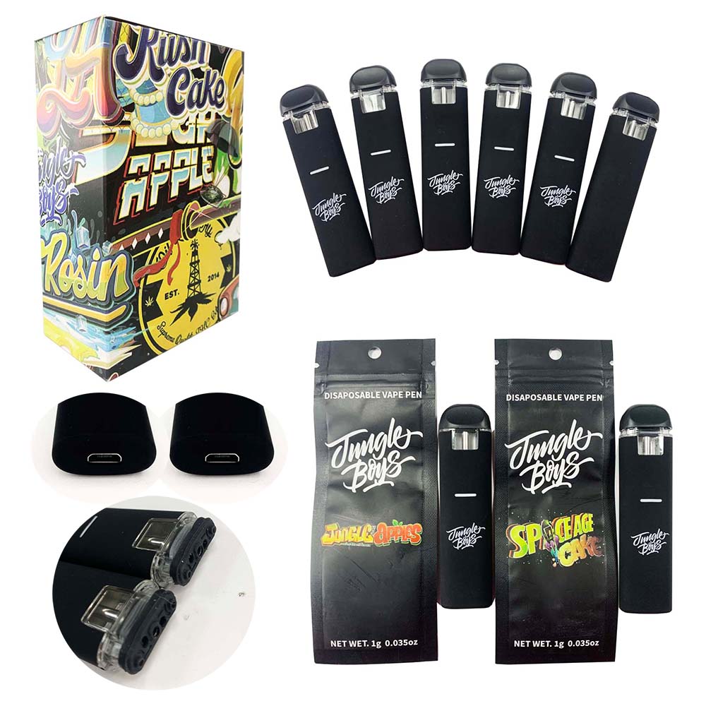 New arrive Jungle boys Disposable Vape Pens 1.0ml Rechargeable E-cigarettes 280mah battery Empty Cartridges With Plastic Zipper Bags 10 flavors
New arrive Jungle boys Disposable Vape Pens 1.0ml Rechargeable E-cigarettes 280mah battery Empty Cartridges With Plastic Zipper Bags 10 flavors