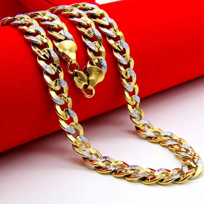 Chains Tone Curb Link Chain Mens Womens Necklace Yellow Gold Filled Carved Clavicle Punk Choker 20 InchesChains
Chains Tone Curb Link Chain Mens Womens Necklace Yellow Gold Filled Carved Clavicle Punk Choker 20 InchesChains