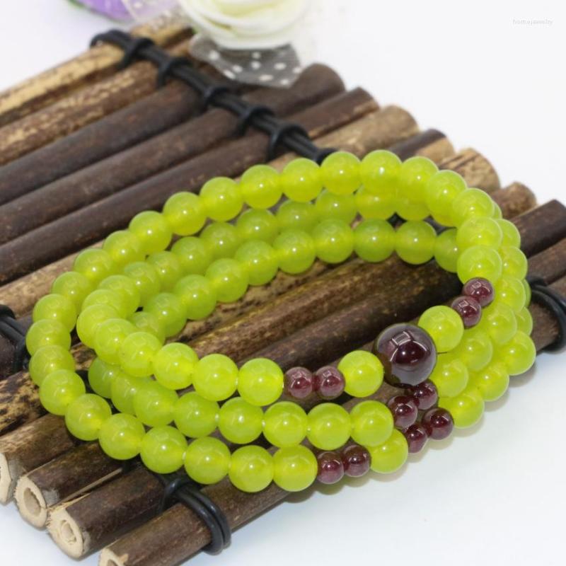 Strand Elegant Women Multilayer 6mm Charms Lemon Jades Stone Chalcedony Round Beads Bracelets For 3 Rows Gifts Diy Jewelry B2795
Strand Elegant Women Multilayer 6mm Charms Lemon Jades Stone Chalcedony Round Beads Bracelets For 3 Rows Gifts Diy Jewelry B2795
