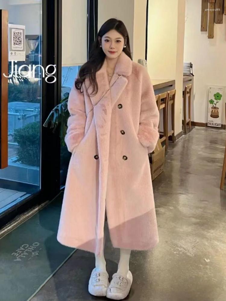 Women' Fur 2023 Autumn Winter Thick Long Suit Collar Imitation Mink Velvet One Fashion Casual Warm Coat, Pink
Women' Fur 2023 Autumn Winter Thick Long Suit Collar Imitation Mink Velvet One Fashion Casual Warm Coat, Pink