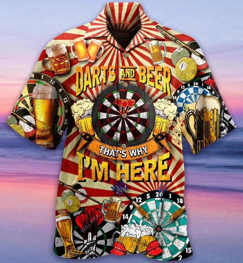Men' Casual Shirts Darts & Beer 3D Beach Hawaiian 2023 Summer Anime Shirt Short Sleeve Streetwear Oversized 5XL Camisa Social Chemise H, 17
Men' Casual Shirts Darts & Beer 3D Beach Hawaiian 2023 Summer Anime Shirt Short Sleeve Streetwear Oversized 5XL Camisa Social Chemise H, 17
