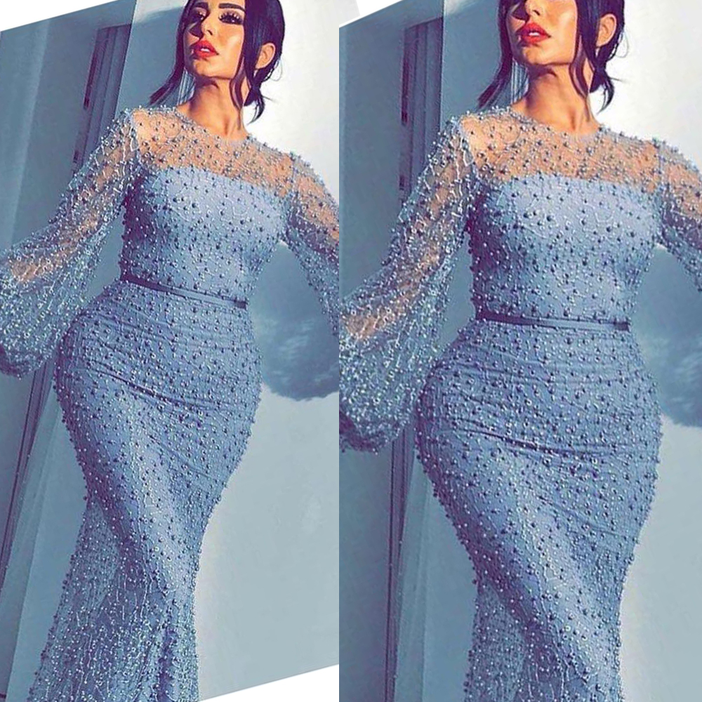 Glamorous Prom Dresses Mermaid Jewel Whole Body Beaded Custom Made Zipper Or Length Evening Dress Plus Size Available In Multiple Colors Lz0304