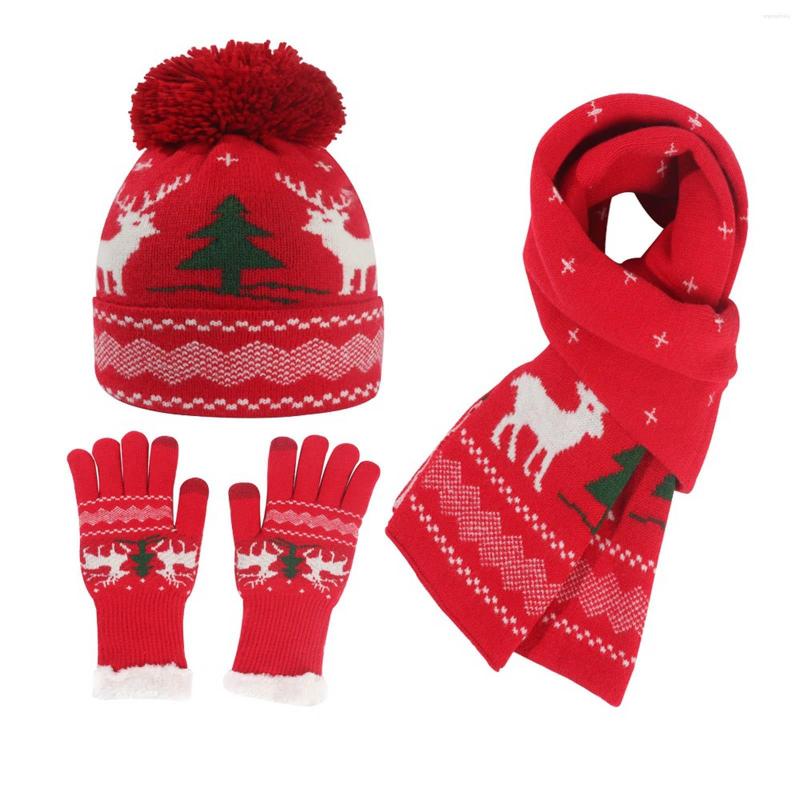 Berets Women's Winter European And American Christmas Knitting Hat Gloves Scarf Three Piece Thick Wool, White
Berets Women's Winter European And American Christmas Knitting Hat Gloves Scarf Three Piece Thick Wool, White