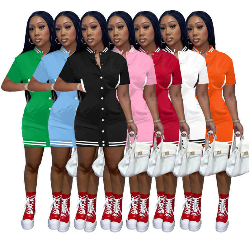 Designer new Womens Baseball Tracksuits Clothing Dresses Summer B Embroidered Short Sleeve Jacket Two Piece Set Pocket Sports Outfits