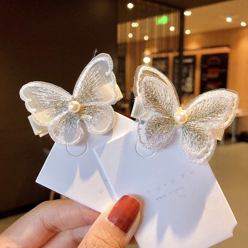 Candy Color Fashion Lace Butterfly Ribbon Hair Clips for Women Baby Girl Kids Barrette Wedding Hairpins Hair Accessories Hairclip Ornaments 1651
