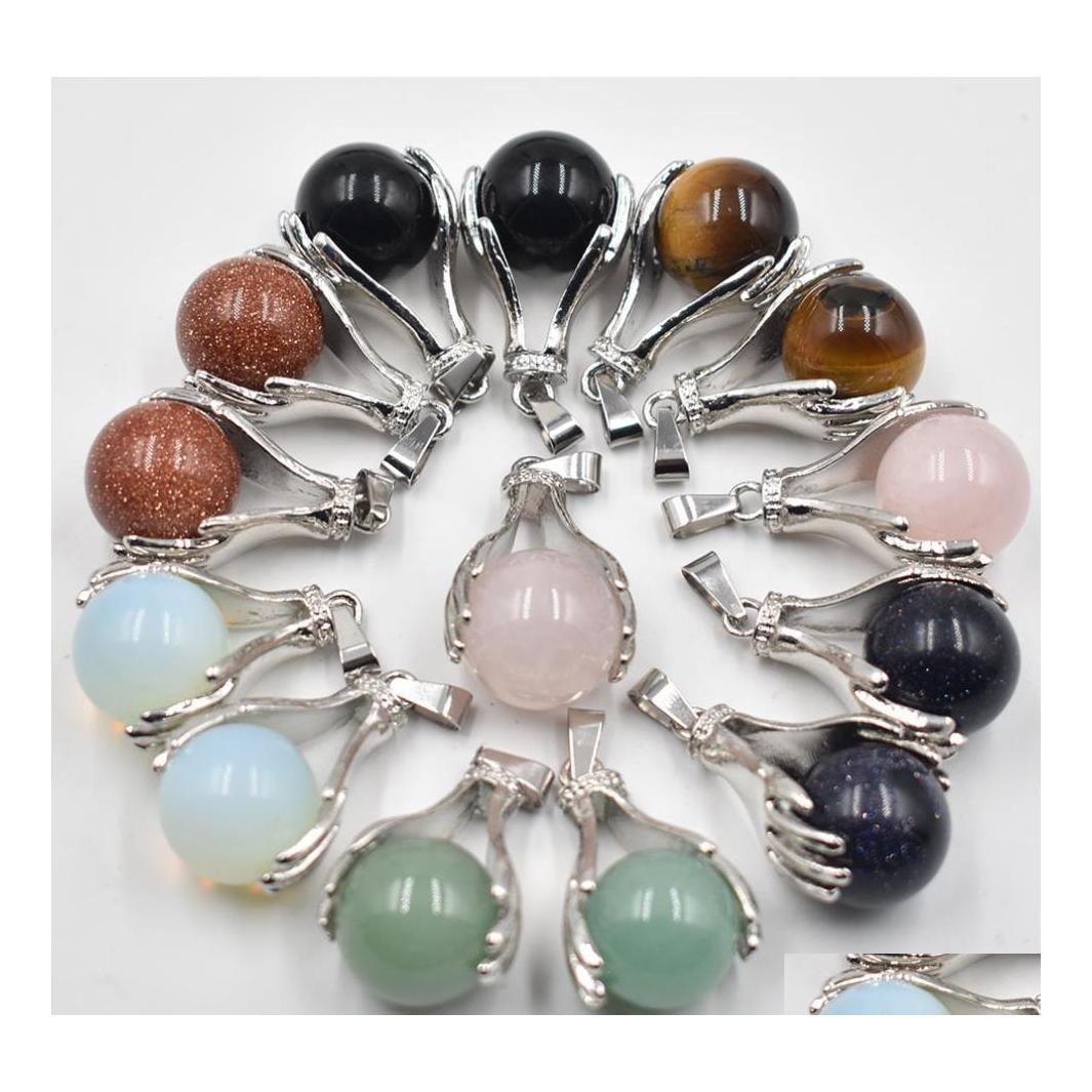 Charms Natural Quartz Stone Crystal Pendant Hand Hold Round Bead Necklaces Pendants Yoga Reiki Chakra Healing Women Men Dhseller2010 Dhlsk
Charms Natural Quartz Stone Crystal Pendant Hand Hold Round Bead Necklaces Pendants Yoga Reiki Chakra Healing Women Men Dhseller2010 Dhlsk
